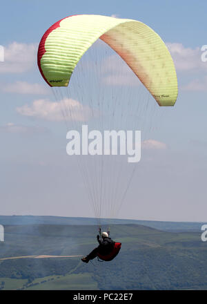 Plus de parapentes Mam Tor Derwent Valley Banque D'Images