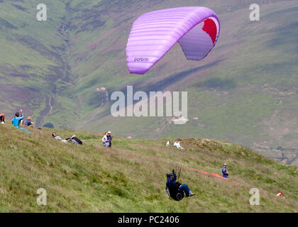 Plus de parapentes Mam Tor Derwent Valley Banque D'Images