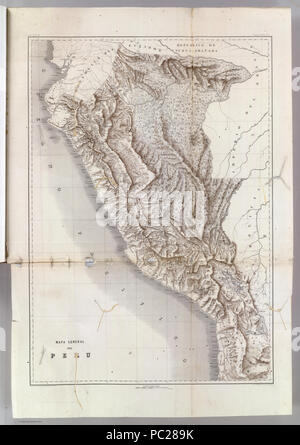 Les MFP 414-D-Mapa General del Peru, 1865 Banque D'Images