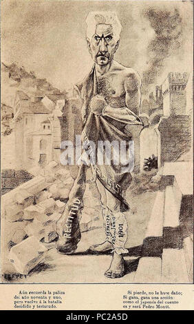 423 Pedro Montt candidat 1906 Caricatura Banque D'Images