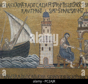 425 Mosaique St Marc Alexandrie Banque D'Images