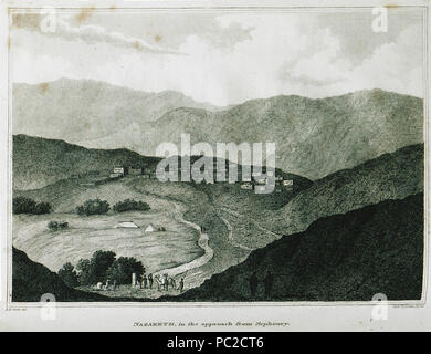 439 Nazareth, dans l'approche d'Sephoury - Edward Clarke Daniel - 1824 Banque D'Images
