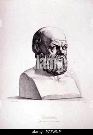 497 Portrait de Socrate, B. Barloccini Banque D'Images