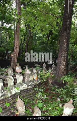 Images du jardin des reliques du Bouddha et d'autres reste à statue Wat Umong dans Chiang Mai, Thaïlande. Banque D'Images