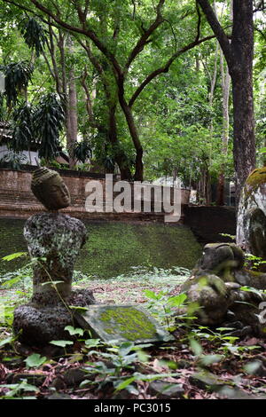 Images du jardin des reliques du Bouddha et d'autres reste à statue Wat Umong dans Chiang Mai, Thaïlande. Banque D'Images