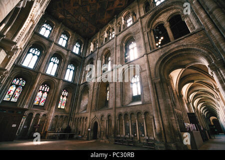 La Cathédrale de Peterborough, à Peterborough, Cambridgeshire, Angleterre. Banque D'Images