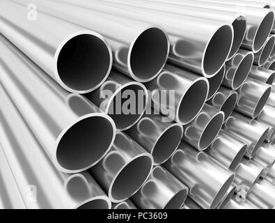 Close up image of metal tubes en acier Banque D'Images