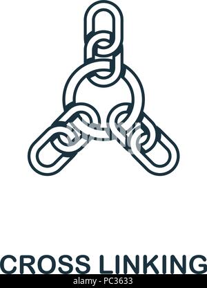 Cross Linking creative icône. Élément simple illustration. Cross Linking symbole de seo design collection. Peut être utilisé pour le web, mobile et pri Illustration de Vecteur