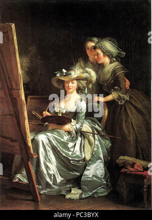 Adélaïde Labille-Guiard - Autoportrait avec deux élèves - WGA12365. Banque D'Images