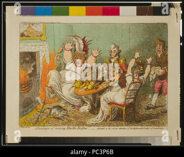 Avantages de porter des robes de mousseline ! - Js. Gillray,inv- & ft. Banque D'Images