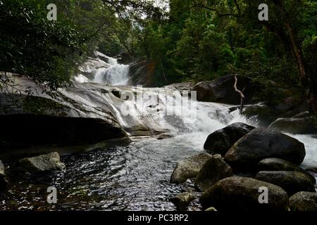 Josephine Falls est une grande chute d'eau et une destination touristique populaire et la place, Josephine Falls à pied, Bartle Frere QLD, Australie Banque D'Images