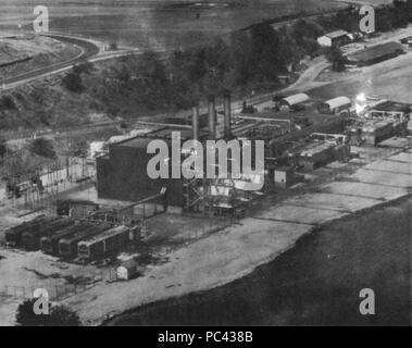 Vue aérienne de l'usine de dessalement de la Baie de Guantanamo -c. Banque D'Images