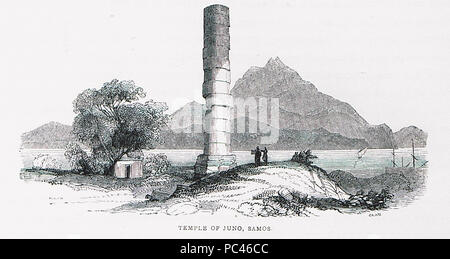 590 Temple de Junon, de Samos - Allan John H - 1843 Banque D'Images