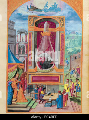 570 Splendor Solis - Traité d'Alchimie - Jupiter - Les trois oiseaux (Les Sept Flasques) Banque D'Images