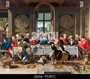 Pieter Coecke van Aelst - Dernière Cène. Banque D'Images