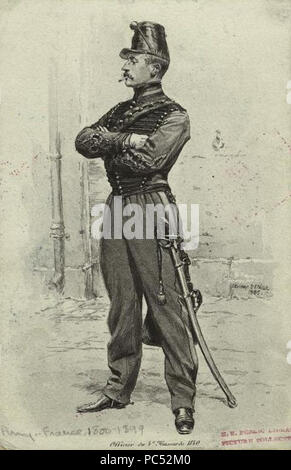 Detaille 22 - Officier de la 4e Hussards Banque D'Images