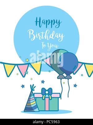 Happy birthday card Illustration de Vecteur