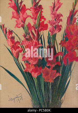 654 - 1909 mieczyków Wyczółkowski Bukiet Banque D'Images