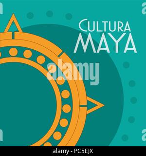 Carte postale Cultura Maya Illustration de Vecteur