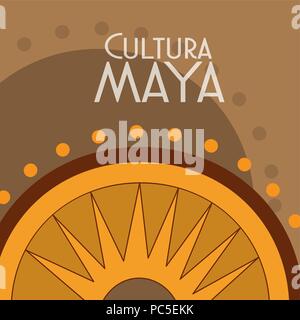Carte postale Cultura Maya Illustration de Vecteur
