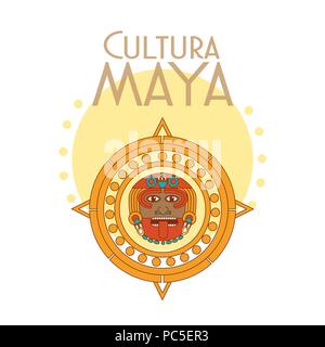 Carte postale Cultura Maya Illustration de Vecteur