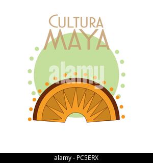Carte postale Cultura Maya Illustration de Vecteur