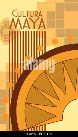 Carte postale Cultura Maya Illustration de Vecteur