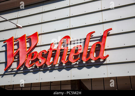 Le centre commercial de Westfield Mall à Parramatta, Sydney, Australie de l'Ouest Banque D'Images