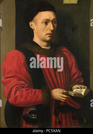 495 Portrait d'un jeune homme c1460 Petrus Christus cropped Banque D'Images