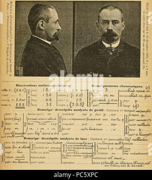 14 Bertillon - Identification anthropométrique (1893) 367 Banque D'Images