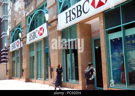 La Banque HSBC. Ho Chi Minh Ville. Le Vietnam. Dans le monde d'utilisation | Banque D'Images