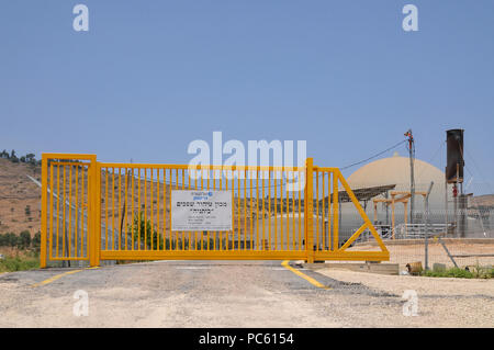 Israël, la Galilée, usine de traitement des eaux usées de Bitnya au sud de la mer de Galilée Banque D'Images