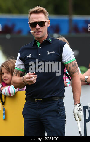 Golf de la Coupe Étoile de Celeb TV, la musique et le sport en compétition dans la célébrité à l'Cup 2018 Celtic Manor Golf Resort de Newport avec Ronan Keating : où : Newport, Royaume-Uni Quand : 30 Juin 2018 Crédit : John Rainford/WENN Banque D'Images