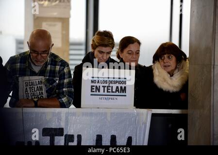 INT. WorldNews. 31 juillet, 2018. 31 juillet 2018, ville de Buenos Aires, Argentine.- SERGIO MALDONADO, le frère de Maldonado Santiago, à la conférence de presse à l'année de la disparition de Santiago le 1 août 2017. La conférence de presse est à l'agence de presse nationale (Telam) qui sont encore en pause en raison de la destitution de 357 employés. Credit : Julieta Ferrario/ZUMA/Alamy Fil Live News Banque D'Images