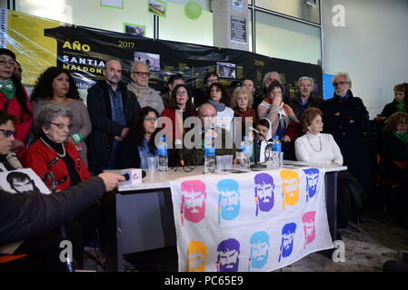 INT. WorldNews. 31 juillet, 2018. 31 juillet 2018, ville de Buenos Aires, Argentine.- SERGIO MALDONADO, le frère de Maldonado Santiago, à la conférence de presse à l'année de la disparition de Santiago le 1 août 2017. La conférence de presse est à l'agence de presse nationale (Telam) qui sont encore en pause en raison de la destitution de 357 employés. Credit : Julieta Ferrario/ZUMA/Alamy Fil Live News Banque D'Images