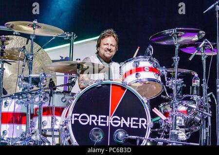 San Diego, Californie, USA. 1er août 2018. CHRIS FRAZIER de l'étranger fonctionne à l'Amphithéâtre de l'entreprise de matelas, à Chula Vista, Californie le 31 juillet 2018 Crédit : Marissa Carter/ZUMA/Alamy Fil Live News Banque D'Images