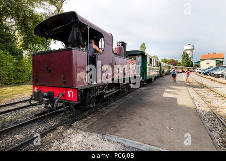 Le Chemin de Fer de la Baie de Somme, Train à vapeur Le Crotoy, Picardie, France Banque D'Images