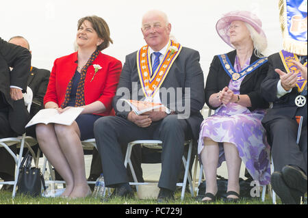DUP Arlene Foster assiste au chef de l'ordre d'Orange en mars Cowdenbeath dans le Fife. Comprend : Arlene Foster Où : Cowdenbeath, Royaume-Uni Quand : 30 Juin 2018 Crédit : Euan Cherry/WENN Banque D'Images