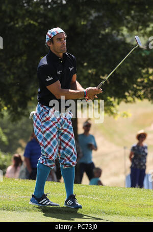Golf de la Coupe Étoile de Celeb TV, la musique et le sport en compétition dans la célébrité à l'Cup 2018 Celtic Manor Golf Resort de Newport avec : Max Evans Où : Newport, Royaume-Uni Quand : 30 Juin 2018 Crédit : John Rainford/WENN Banque D'Images