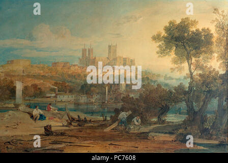 89 La Cathédrale de Lincoln de l'Holmes par Joseph Mallord William Turner Banque D'Images