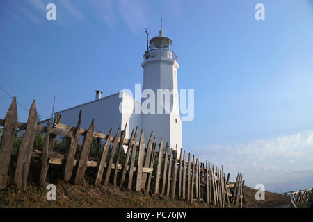 L'Inceburun Phare à Sinop, Turquie. Banque D'Images