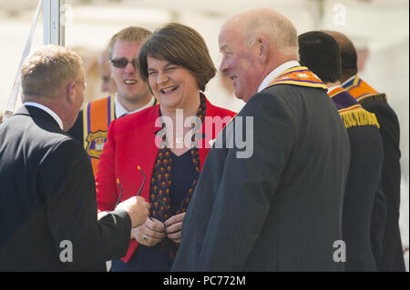 DUP Arlene Foster assiste au chef de l'ordre d'Orange en mars Cowdenbeath dans le Fife. Comprend : Arlene Foster Où : Cowdenbeath, Royaume-Uni Quand : 30 Juin 2018 Crédit : Euan Cherry/WENN Banque D'Images