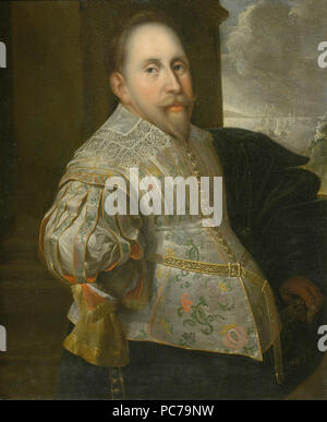 Fotograferad genom glas/H. 23 Gustave II Adolphe, 1594-1632, kung av Sverige - Nationalmuseum - 38975 Banque D'Images