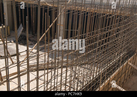 Metal construction de tiges pour béton Banque D'Images