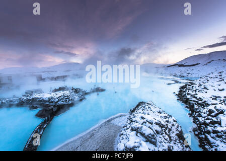 Le spa géothermal Blue Lagoon et Hot Spring Resort, de l'Islande Banque D'Images