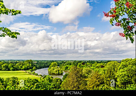 Vue de Richmond Hill ; Blick vom Richmond Hill, Grand Londres Banque D'Images