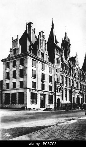 355 La Poste et le bâtiment communal Banque D'Images