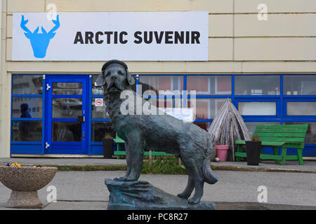 Les forces norvégiennes libres Bamse, mascotte de l'île de Mageroya,Ville Honningsvag, comté de Finnmark, Norvège Banque D'Images