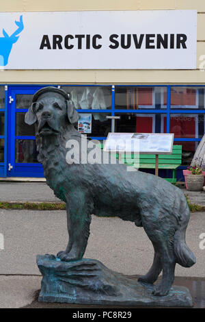 Les forces norvégiennes libres Bamse, mascotte de l'île de Mageroya,Ville Honningsvag, comté de Finnmark, Norvège Banque D'Images