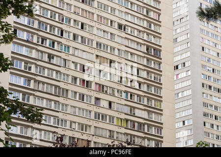 Banlieue de Paris - les bâtiments résidentiels, une partie de la Maison Blanche, dans le 13e arrondissement de Paris, France, Europe. Banque D'Images